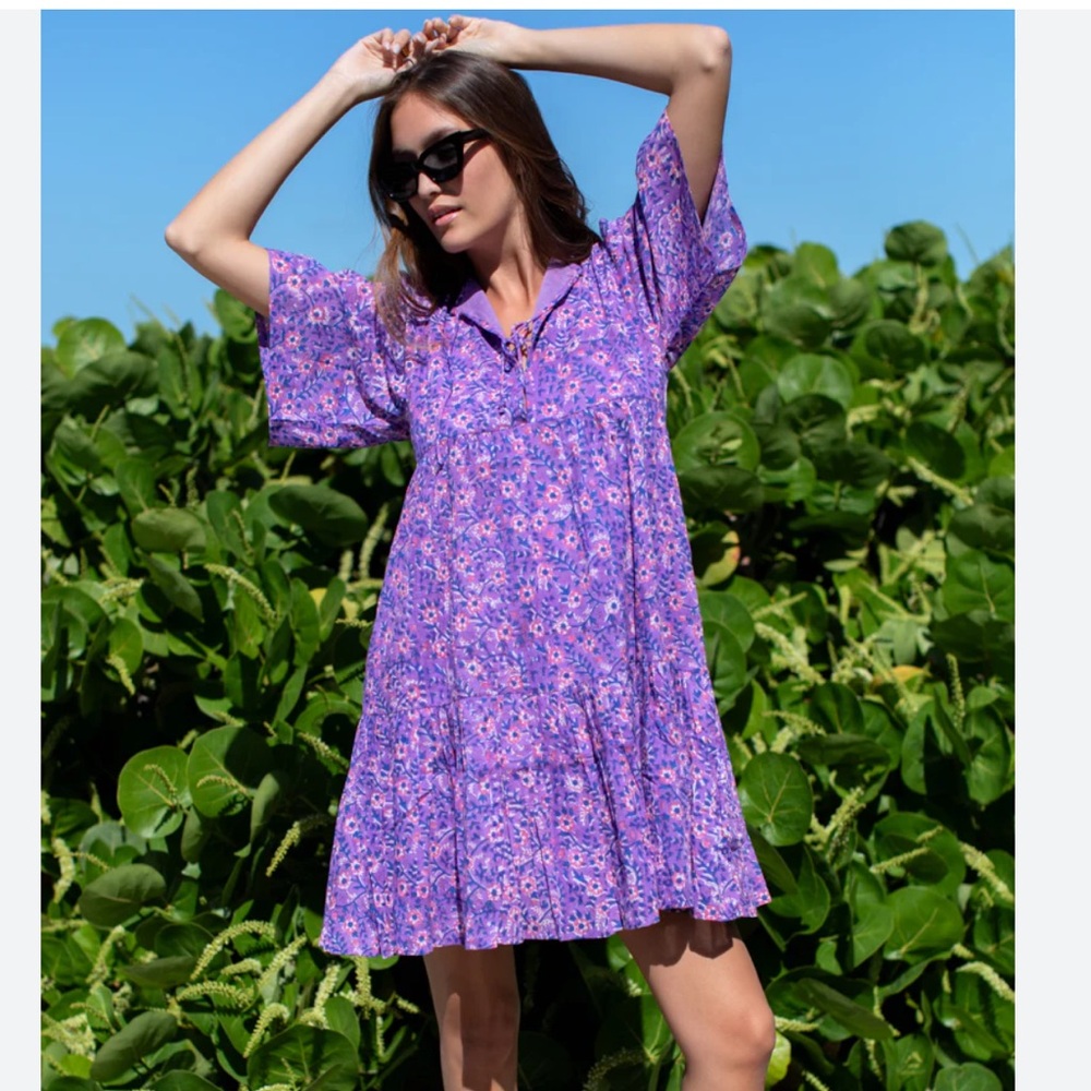 India Collection Emerson Fry Isla Dress in Violet Wildflower size XS/ Small